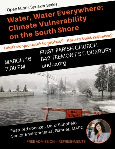 Water, Water Everywhere: Climate Vulnerability on the South Shore @ First Parish Church | Duxbury | Massachusetts | United States